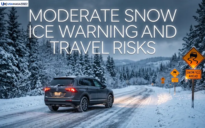 Moderate Snow Ice Warning and Travel Risks